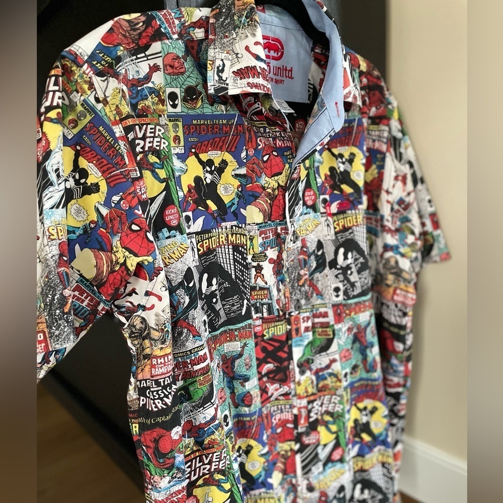 Ecko Unlimited Vintage Y2K Men's Comic Marvel Shirt, medium - Picture 3 of 6